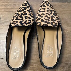 Franco Sarto leopard mules